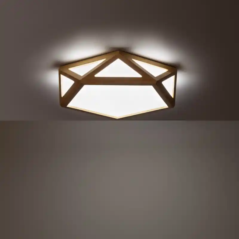 Plafonnier led 20w cct-42cm-3000k-4000k-6000k bois