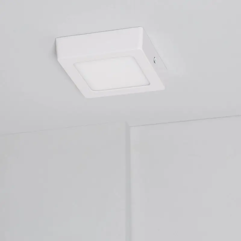 Applique plafonnier 6w led carré blanc 11cm cct -3000k-4000k-6000k