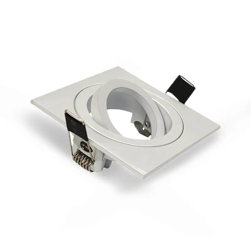 SUPPORT DE SPOT CARRE BLANC ORIENTABLE 88x88 mm