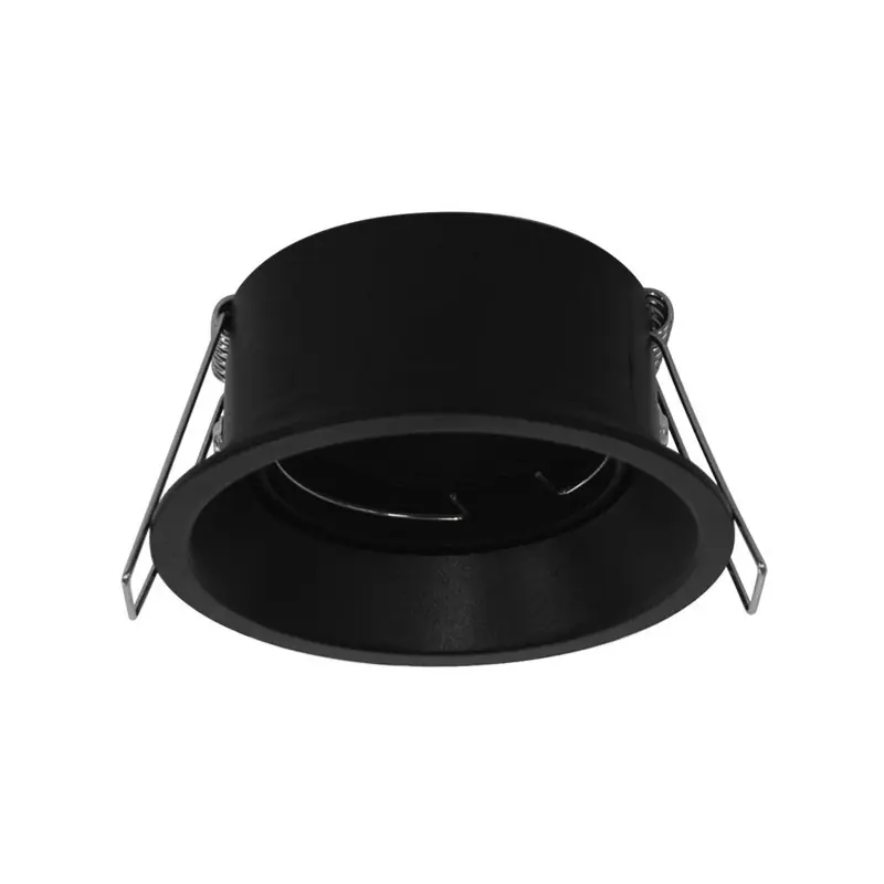 SUPPORT DE SPOT ROND NOIR ROTATIF BASSE LUMINANCE ORIENTABLE 85mm