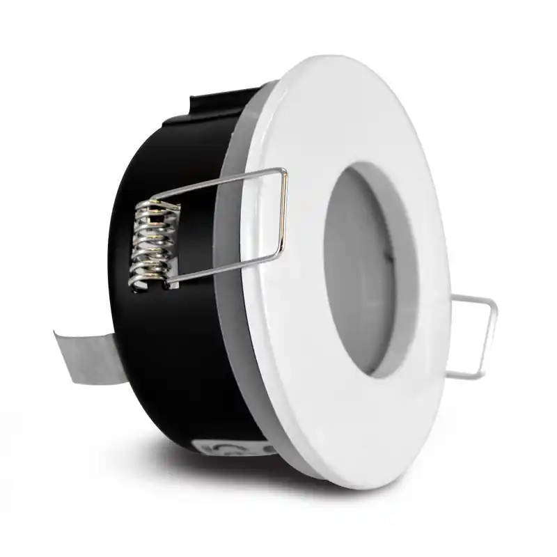 SUPPORT DE SPOT BBC ROND BLANC ETANCHE IP 65 82mm