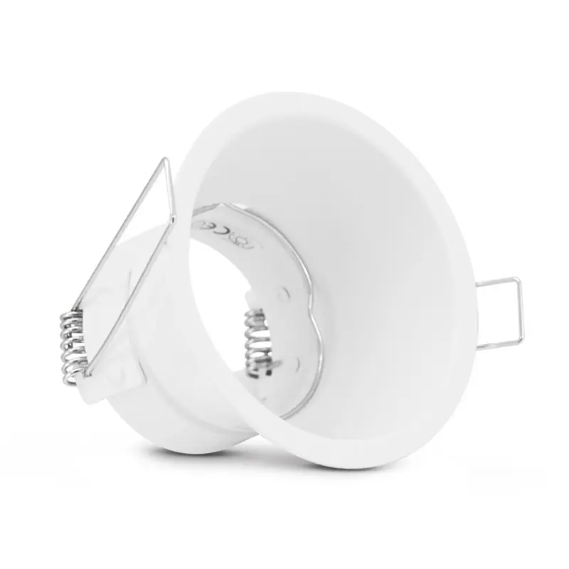 SUPPORT DE SPOT ROND BLANC FIXE BASSE LUMINANCE 83 mm