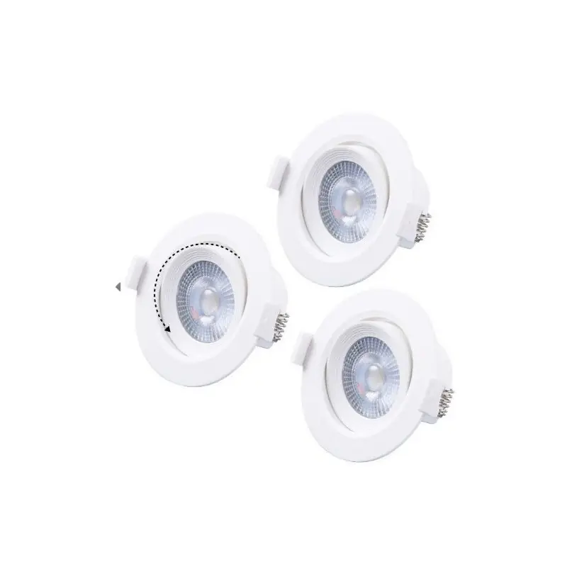 SPOT LED SMD ORIENTABLE 5W 3000K PACK DE 3