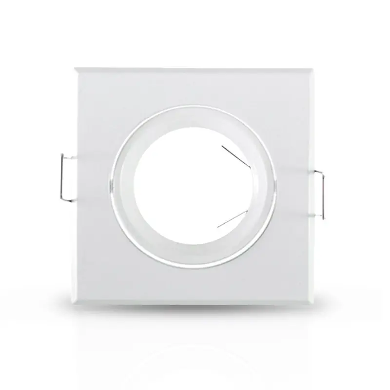 SUPPORT DE SPOT CARRE BLANC ORIENTABLE 84x84 mm