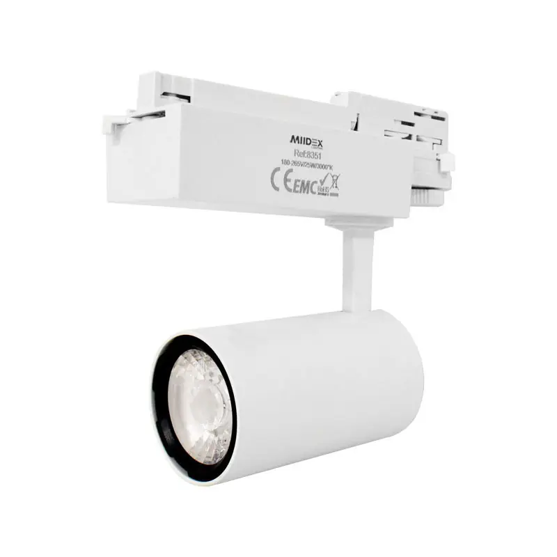 SPOT LED SUR RAIL 25 W BLANC 3000K IP20