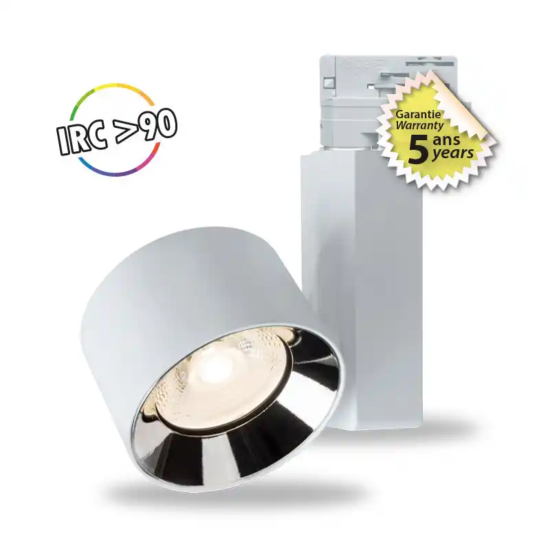 SPOT LED SUR RAIL 10 W BLANC 4000K IP20 230 V 5 ANS