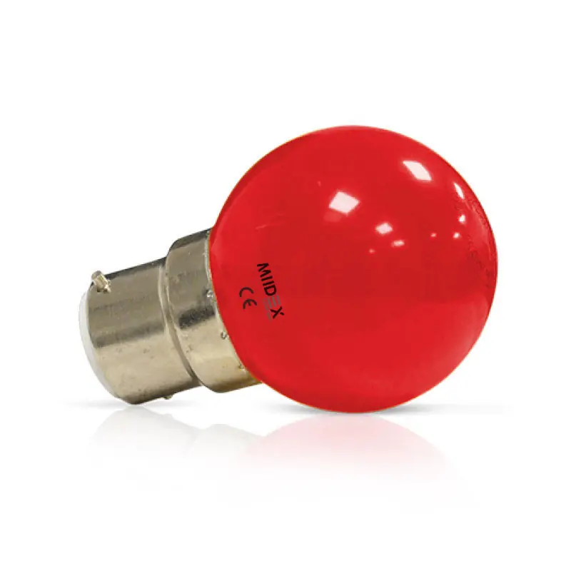LED 1 W BULB B22 ROUGE BOITE
