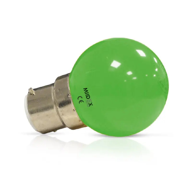LED 1 W BULB B22 VERTE BOITE