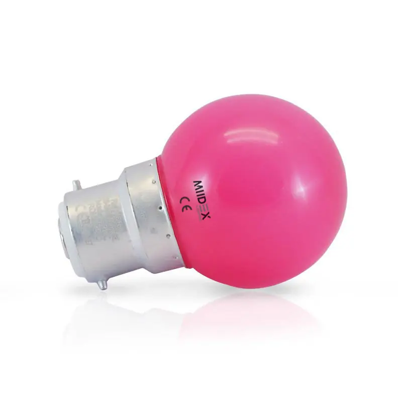 LED 1 W BULB B22 ROSE BOITE