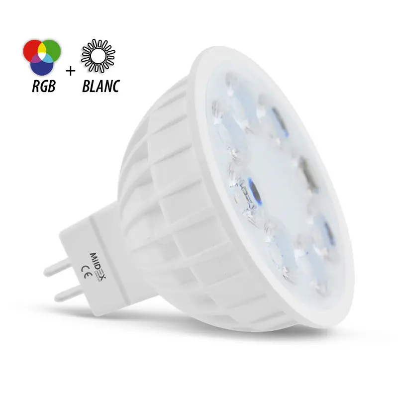 LED 4 W GU 5.3 RGB+BLANC 25deg BOI