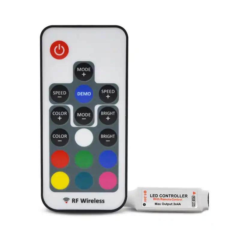 MINI CONTROLEUR BANDEAU LED RGB 12/24V DIM + TELECOMMANDE RF
