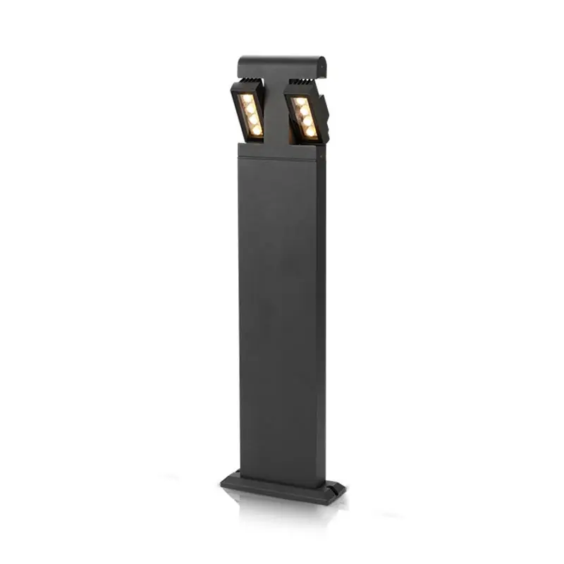 POTELET RECTANGULAIRE 67cm LED 8 W DIFF ORIENTABLE 4000K GRIS IP54