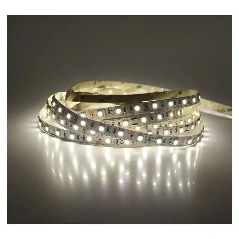 BANDE LED BLANC 4000 K 5 M 60 LEDS ET 4.8 W / M IP20 12V