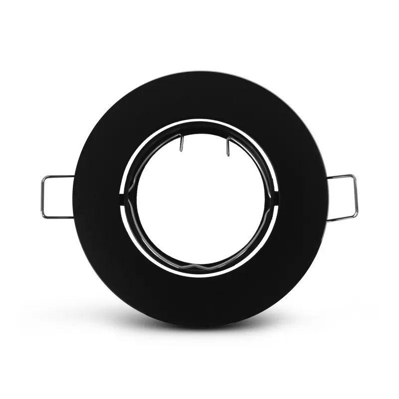 SUPPORT DE SPOT ROND NOIR ORIENTABLE 92 mm
