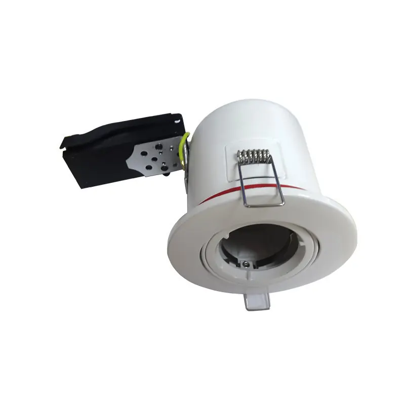 SUPPORT DE SPOT BBC ROND BLANC orientable + douille automatique