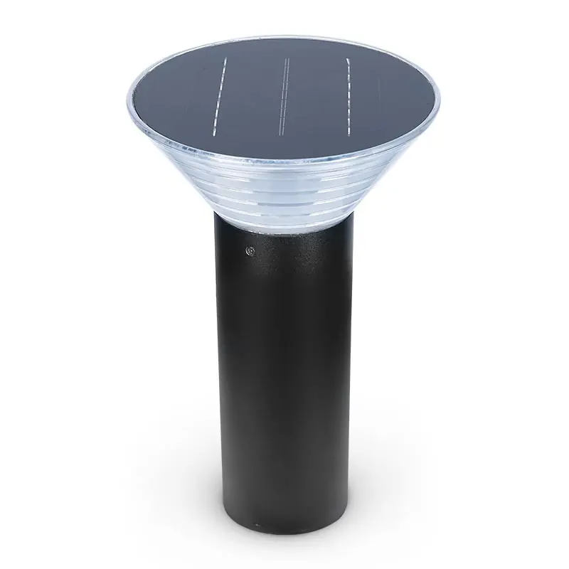 POTELET SOLAIRE CONIQUE LED 4W 4000K NOIR 380MM