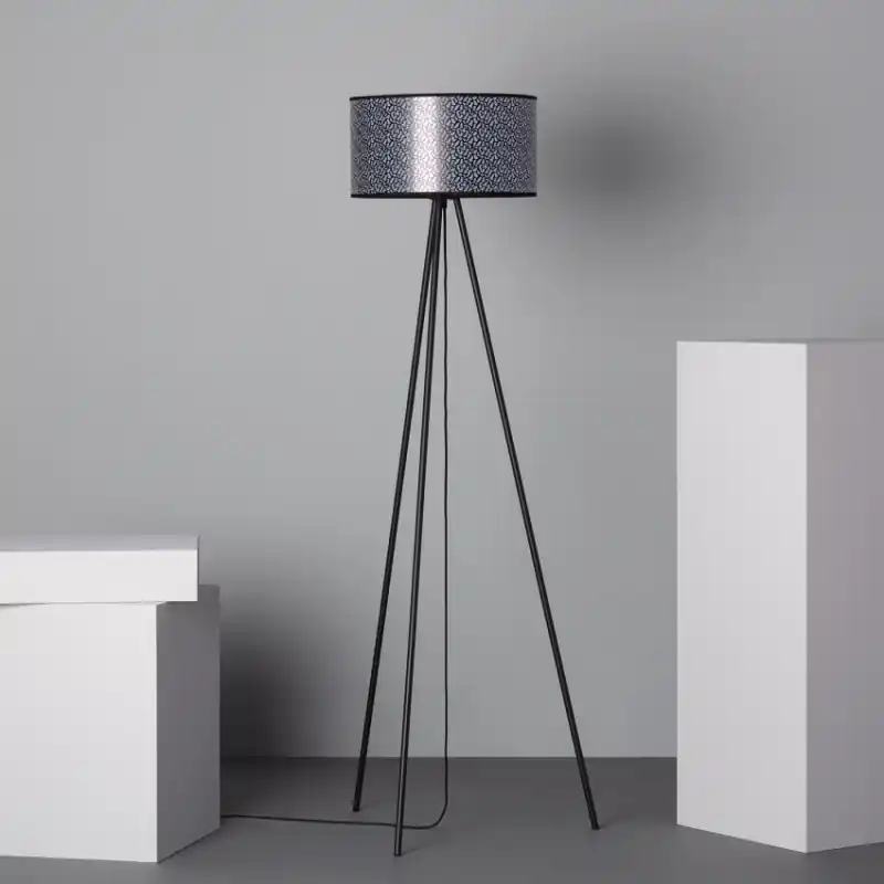 Lampadaire 150cm sur pied métal abat-jour culot e27