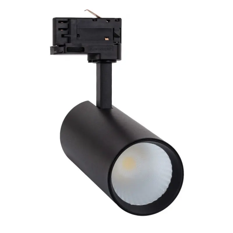 Projecteur led 30w noir-36°-cri 80-3000lm-cct-rail 3 allumages boutiques commerces