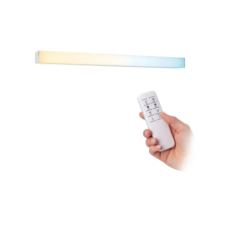 Éclairage de miroir LED Tova IP44 Tunable White 600lm 230V 6,2W Chrome/Blanc