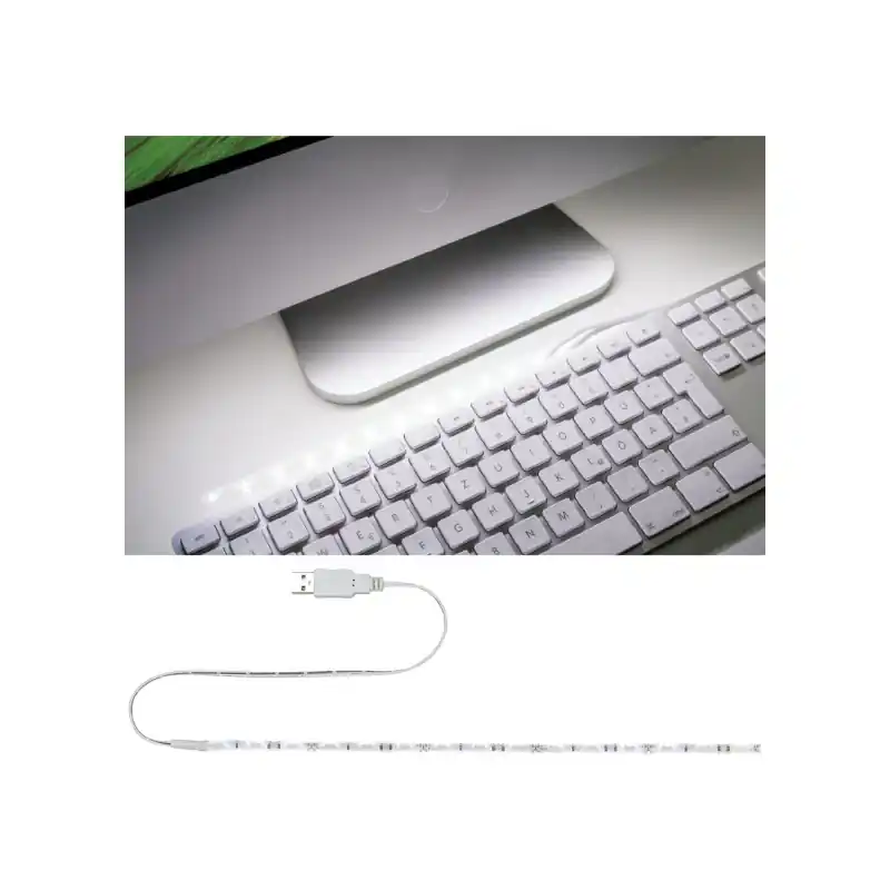 Ruban USB 30cm blanc lum jour