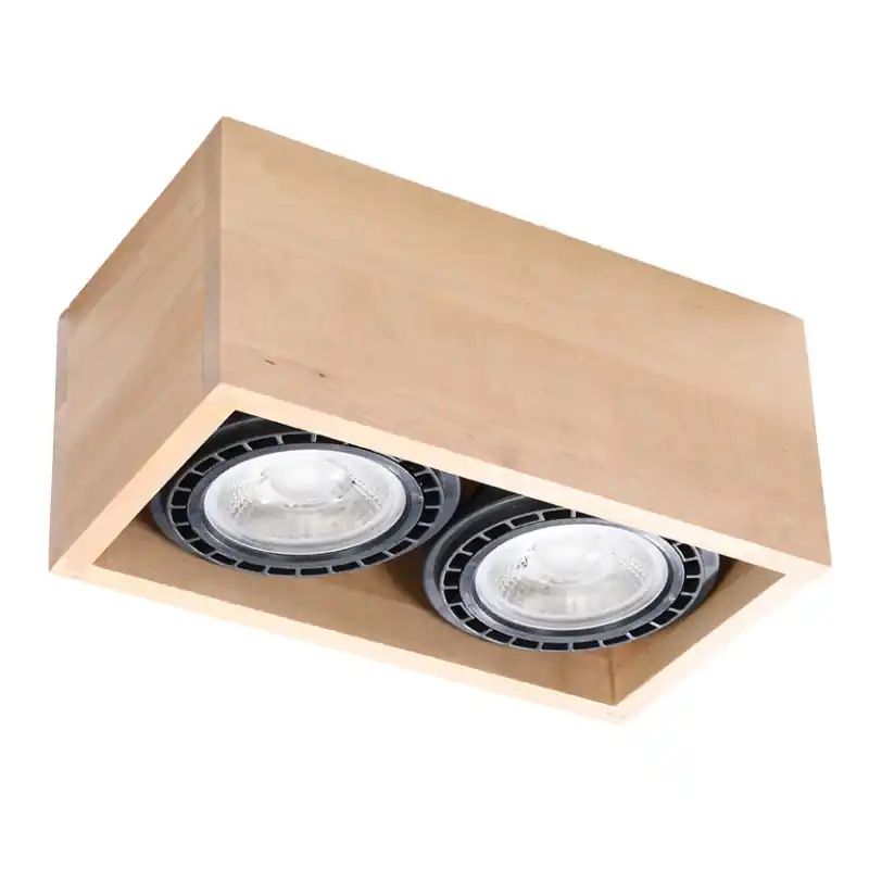 Plafonnier QUATRO 2 bois