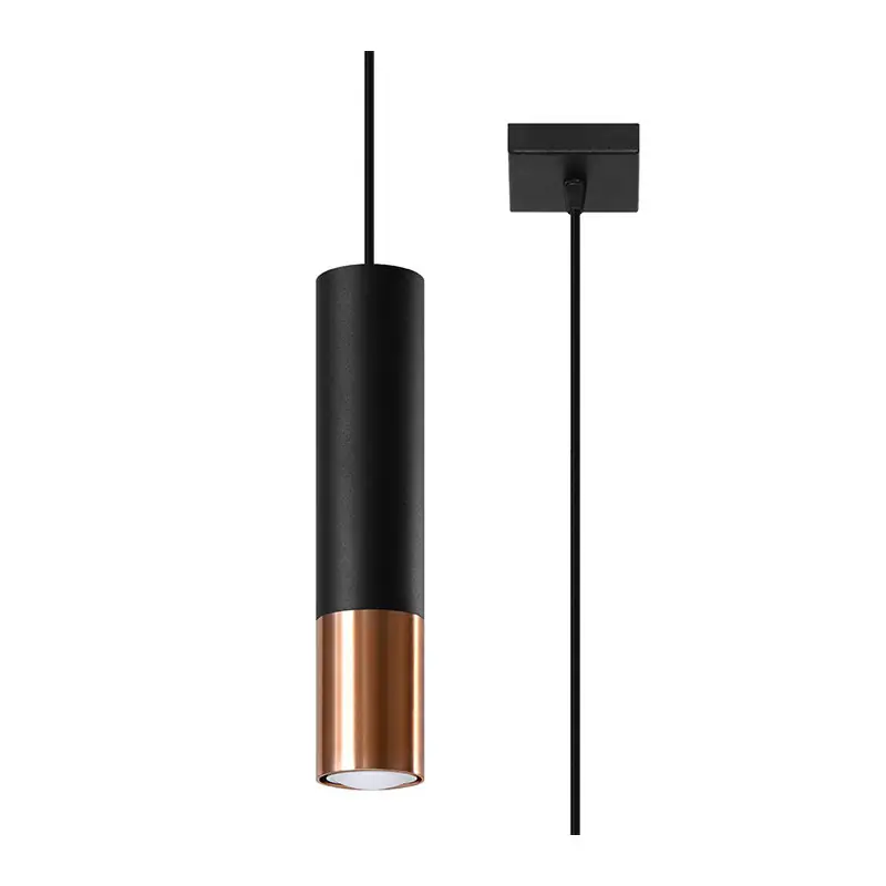 Suspension LOOPEZ 1 noir/cuivre