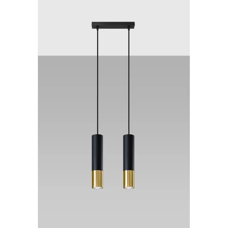 Suspension LOOPEZ 2 noir/doré