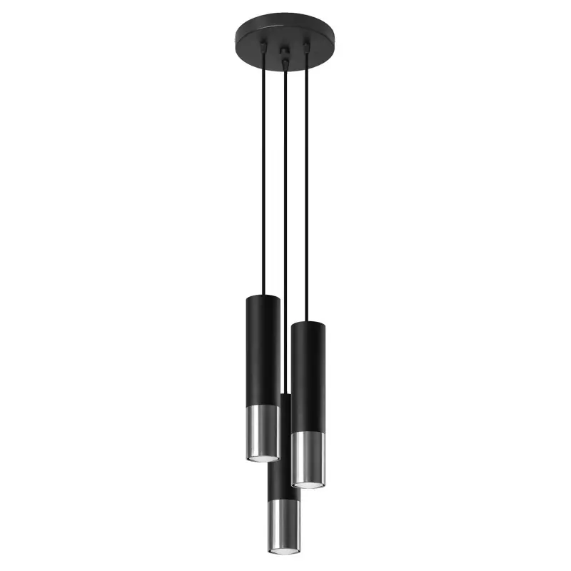 Suspension LOOPEZ 3P noir/chrome
