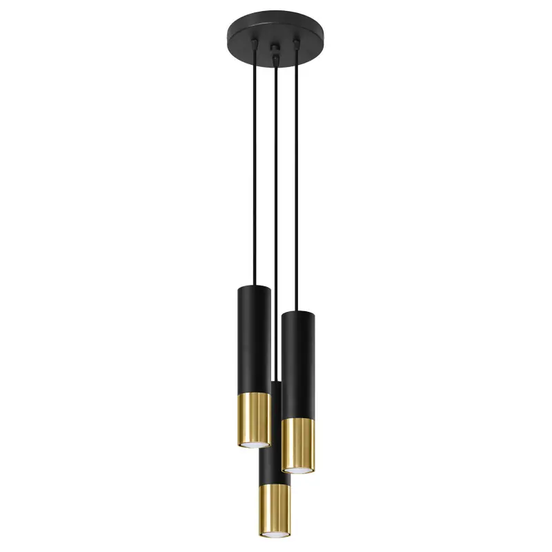 Suspension LOOPEZ 3P noir/doré
