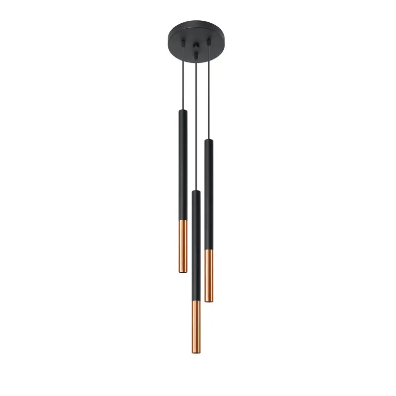 Suspension MOZAICA 3P noir/cuivre