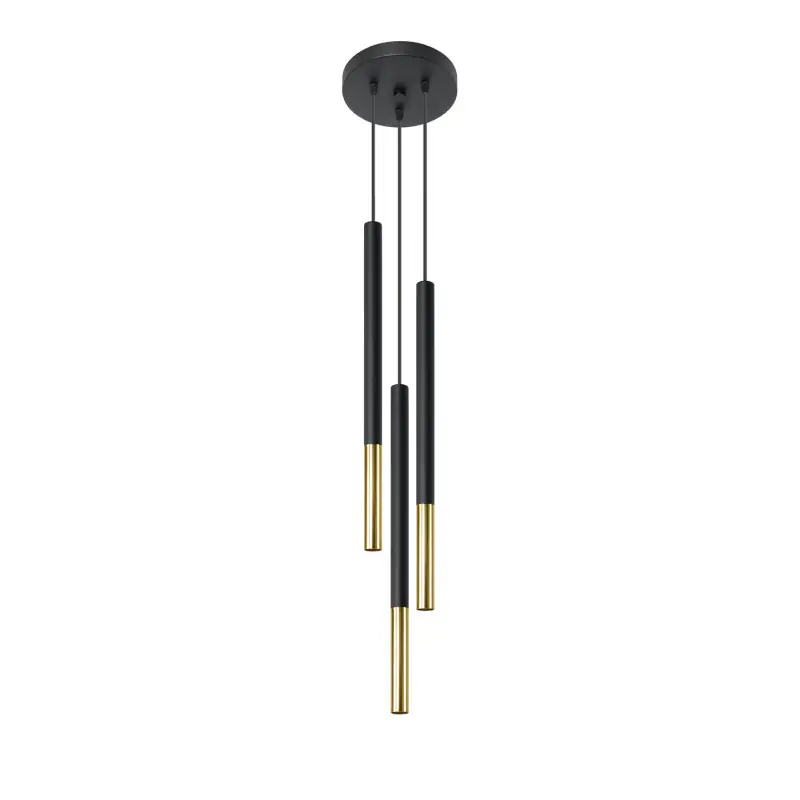 Suspension MOZAICA 3P noir/doré