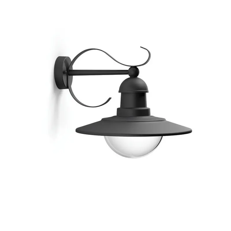 Applique extérieur Philips noire ip44 culot e27 bas