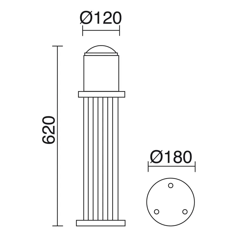 Borne COK IP55 E27 70W Anthracite