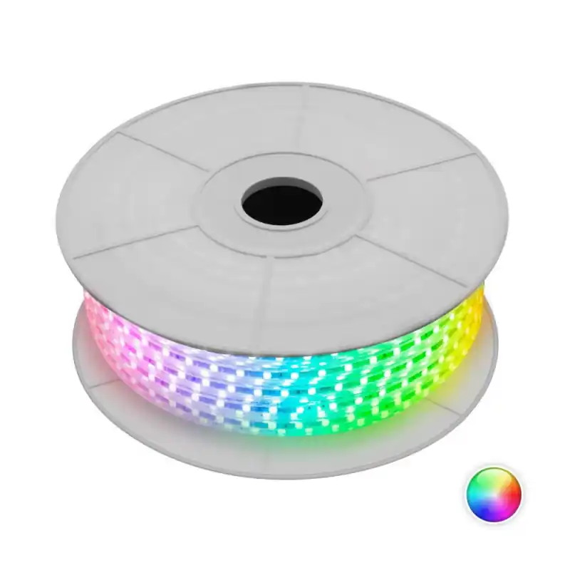 Ruban lumineux strip led 220v ip65 rgb flexible contrôleur ir couleurs