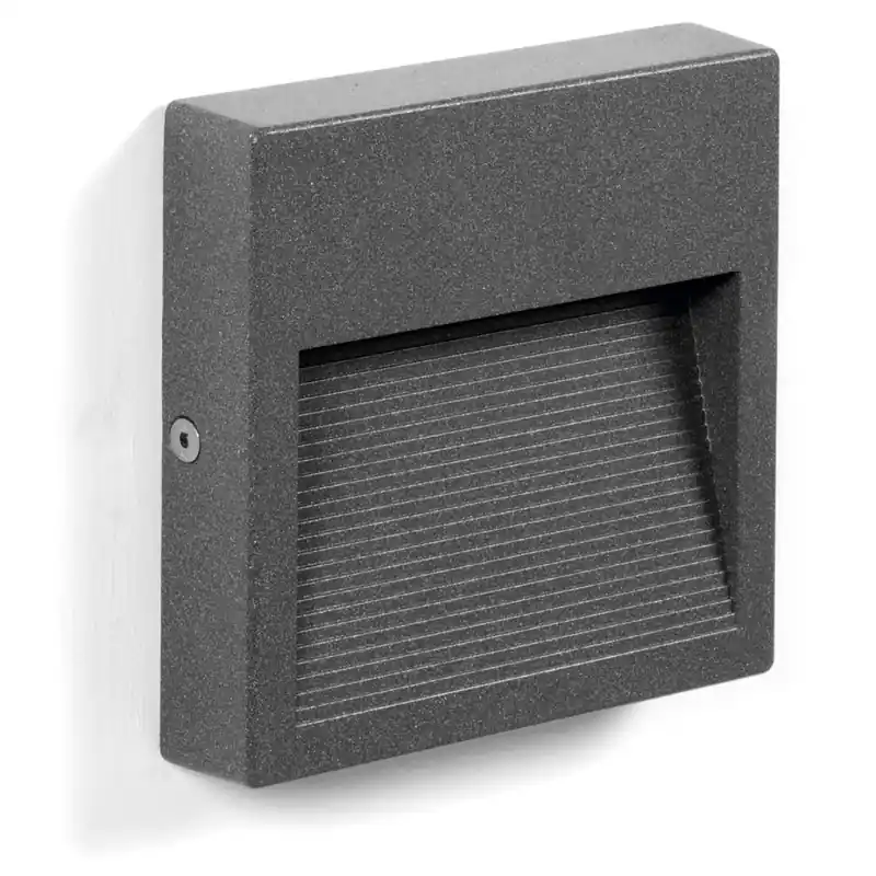 Encastré mural SLIM IP65 LED SMD 3W 4000K Anthracite