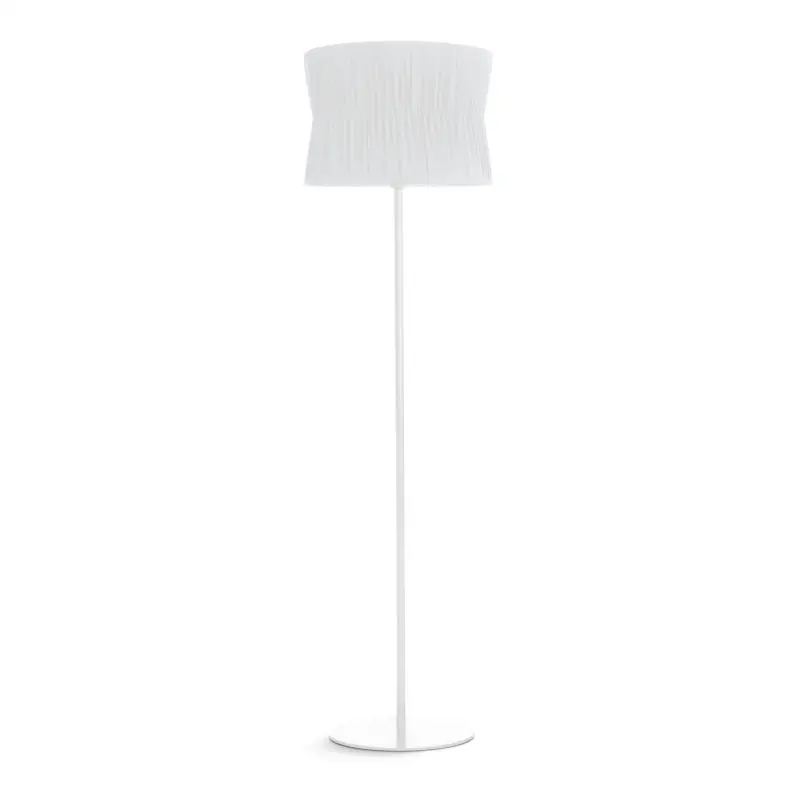 Lampadaire CORA E27 60W Blanc Ruban enveloppé blanc