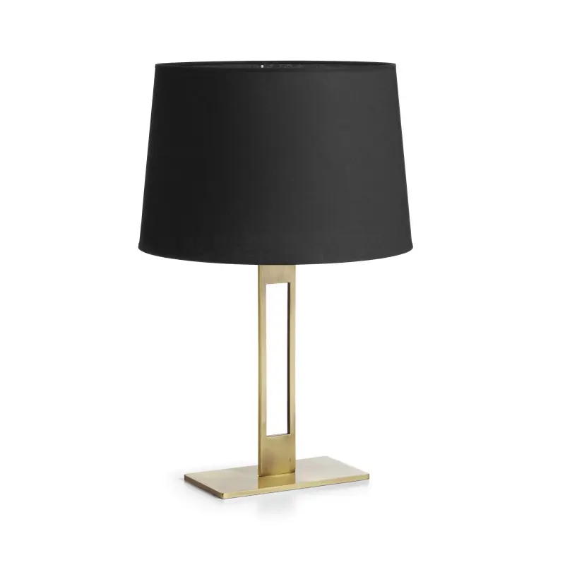 Lampe à poser CLASSICAL E27 60W Or Coton noir