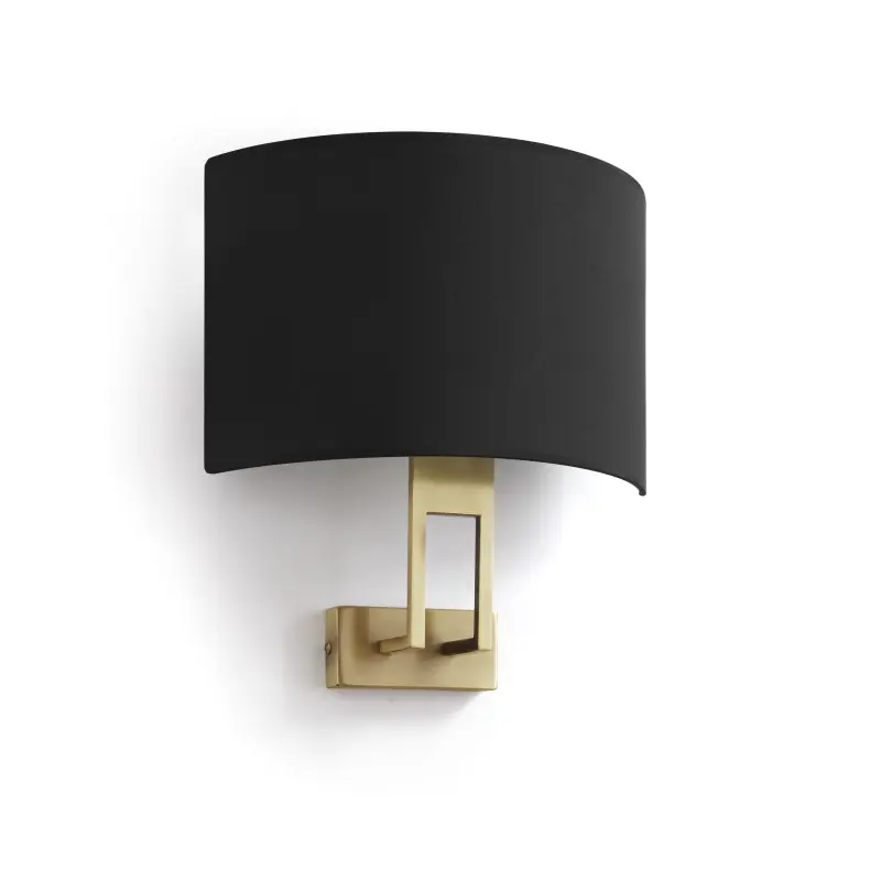 Applique CLASSICAL E27 40W Or Coton noir