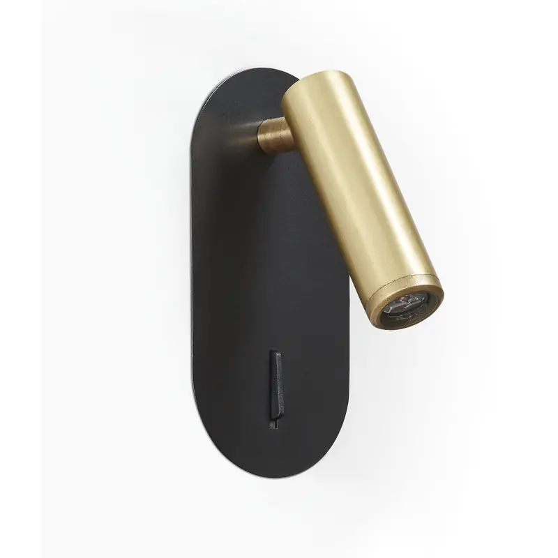 Liseuse DIRK LED SMD 3W 3000K Or Noir