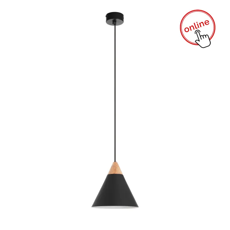 Suspension ODA E27 60W Noir