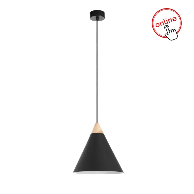Suspension ODA E27 60W Noir