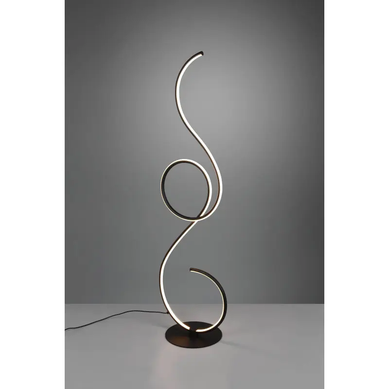 Lampadaire Intérieur Métal noir mat 230V. LED 2700+4000+6000K 2700lm.