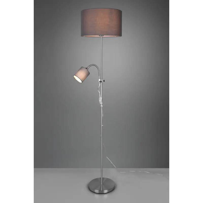 Lampadaire Intérieur Métal Nickel mat 230V.