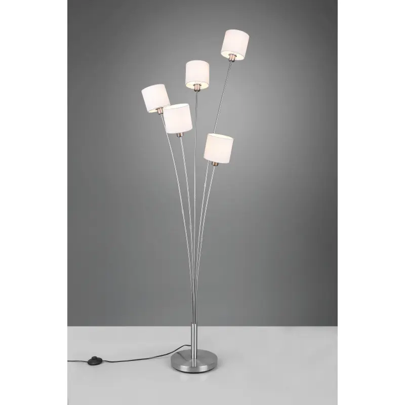 Lampadaire Intérieur Métal Nickel mat 230V.