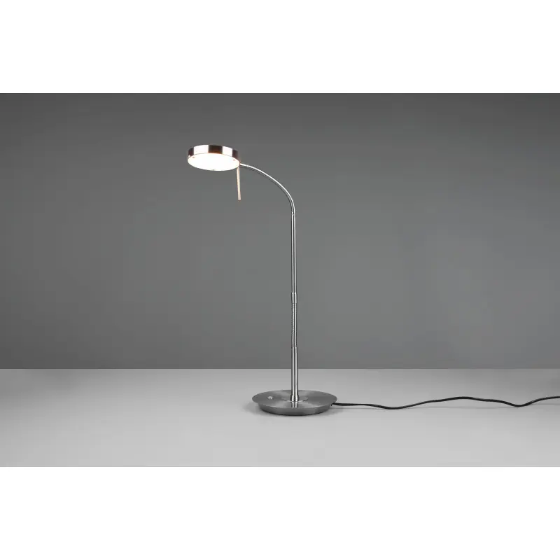 Lampe de table Intérieur Métal Nickel mat 230V. LED 2300+3000+4000K 1400lm.