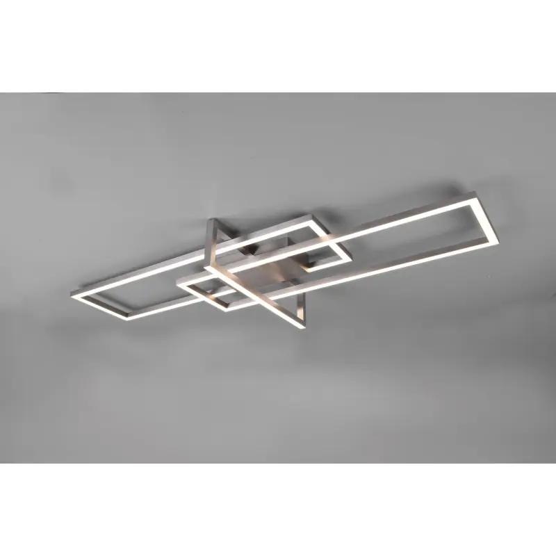Plafonnier Intérieur Métal Nickel mat 230V. LED 3000K 3900lm.