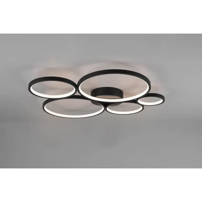 Plafonnier Intérieur Métal noir mat 230V. LED 3000K 5600lm.