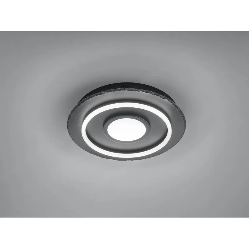 Plafonnier Intérieur Ardoise noir 230V. LED 3000K 3100lm.