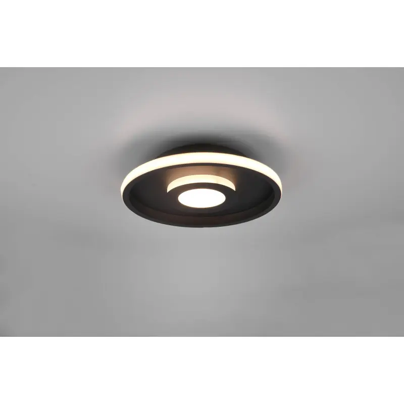 Plafonnier Intérieur Métal noir mat 230V. LED 3000K 3200lm.