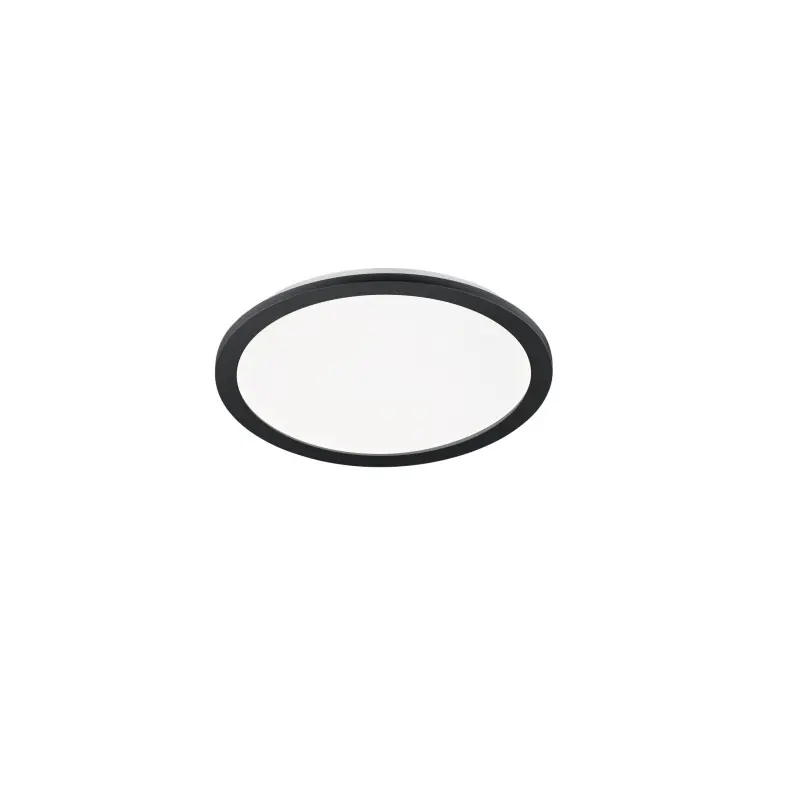 Plafonnier Intérieur Plastique noir mat 230V. Nicht notwendig 3000K 2700lm.